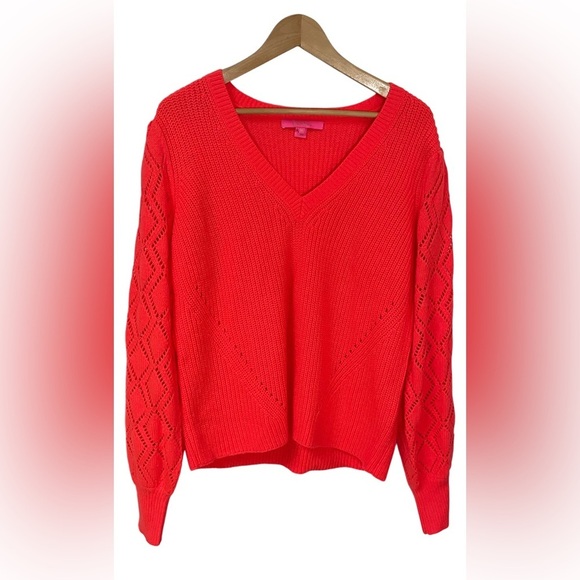 Lilly Pulitzer Sweaters - Lilly Pulitzer Sweater Women’s XL XLarge Coral Luletta Preppy Spring Resortwear